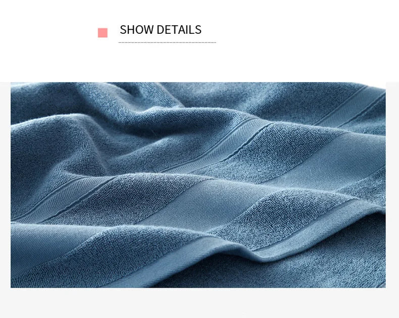 2pcs/Set Cotton Towels For Adults Towel Set Soft Bath Highly Absorbent Face Towel Comfortable Bathroom Shower Bath Towel Set