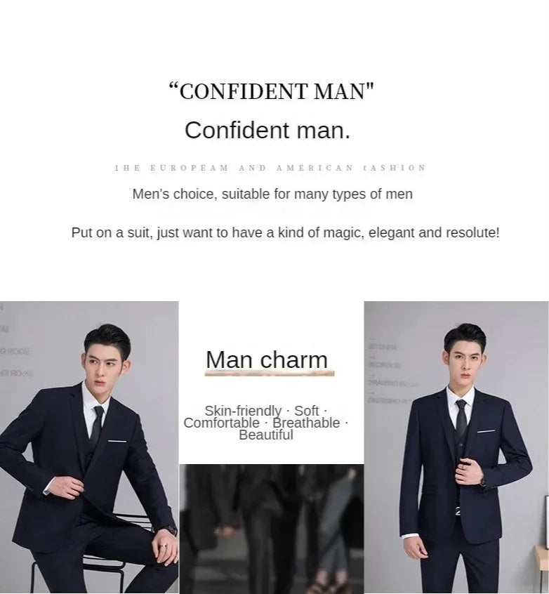 Men Suits Sets High Quality For Wedding Elegant 2 Pieces Jackets Pants Stretch Blazers Tailored Formal Full 2025 Costume