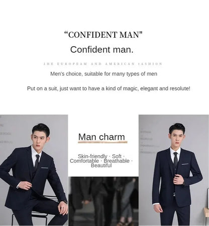Men Suits Sets High Quality For Wedding Elegant 2 Pieces Jackets Pants Stretch Blazers Tailored Formal Full 2025 Costume
