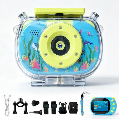 Kids Waterproof Camera Underwater Digital 1080P with 10X Digital Zoom Child-Friendly Screen Waterproof Digital Photography