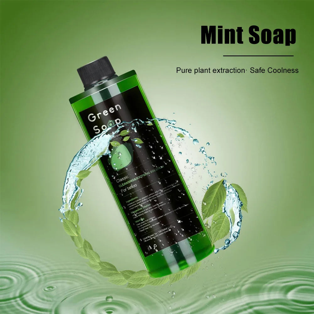 Tattoo Green Soap Kit - 250ML Green Soap with 250ML Aluminium Pressure Sprayer Bottle Tattoo Cleaning Tools  Tattoo Supplies