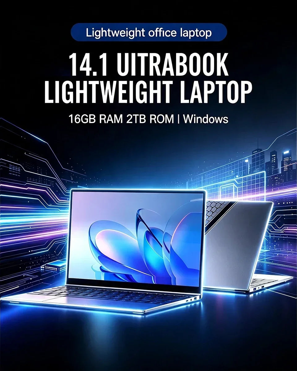 2026 Hot 14.1" Laptop Intel Core i9-10980HK 32GB RAM 2TB SSD Win11 Pro 1920x1080 FHD Ultra Slim Gaming Notebook Computer PC