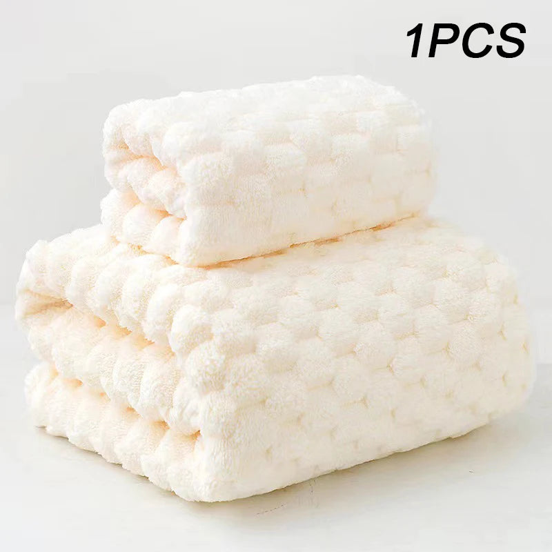 Thickening High Quality Bamboo Charcoal Coral Velvet Fiber Bath Towel Super Absorbent And Quick Drying Bath Towel Bathroom Use