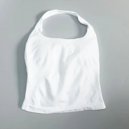 NCLAGEN Impact Halter Top Women Open Back Seamless Longline Tank Padded Yoga Fitness Workout Running Activewear Clothes