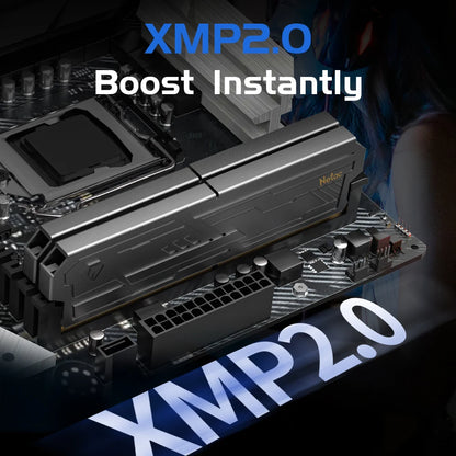 Netac Memory RAM 8G 16G 8Gx2 16Gx2 DDR4 288Pin UDIMM 3200MHz 3600MHz Support XMP2.0 DDR5 4800MHz Dual Channel RAM for Desktop PC