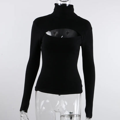 Cross-border foreign trade new autumn and winter bra long sleeve knit hoodie women's Europe and the United States single top