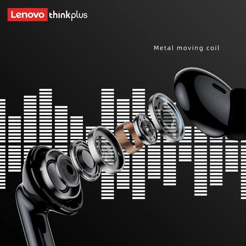 Lenovo GM2 PRO XT88 True Wireless Earbuds – Bluetooth 5.3 Dubbel Mikrofon Touch 4h Speltid Svettskyddad HiFi Bass CE/FCC Vit Svart