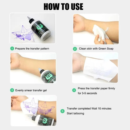 250/120/30ml Tattoo Stencil Magic Gel Tattoo Transfer Cream Thermal Copier Solution Cream for Transfer Papers Tattoo Accessories