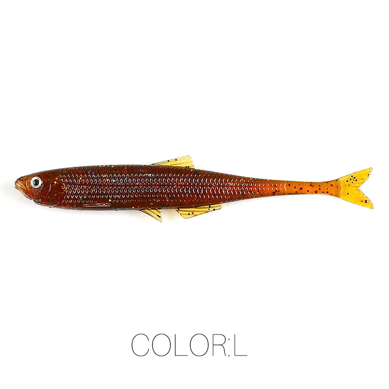 NEW Supercontinent leanness ShadTeez 60mm/80mm Perch Bass Artificia Pike Zander Predator Fishing 3d eyes Soft lure Fishing lures