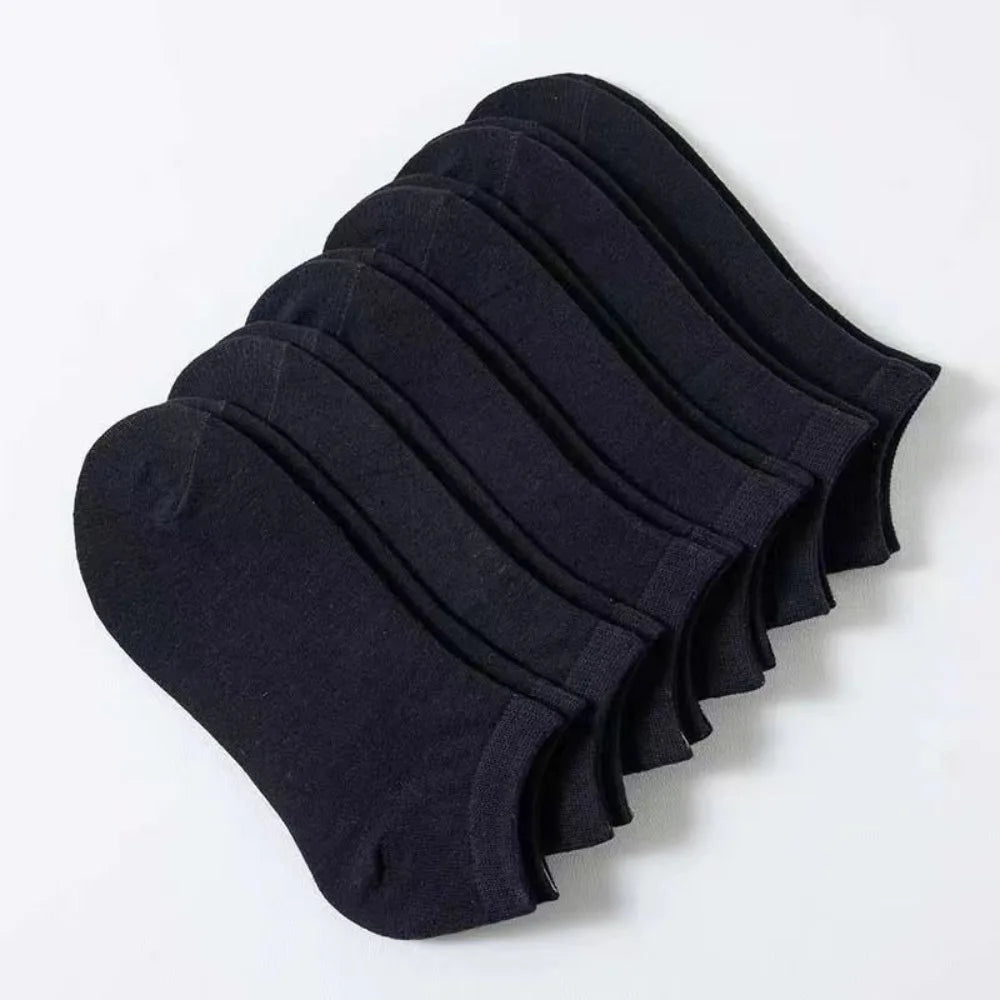 Unisex Båtsockor – Tunna, Andningsbara, Anti-lukt, 6–40-pack, Svart/Vit/Grå