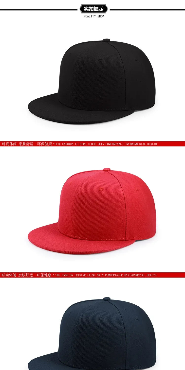 Big Bone Man Plus Size 64cm Baseball Caps Adult Flat Peak Hip Hop Fitted Hat Men Women Large Size Snapback Cap Size 60cm 62cm