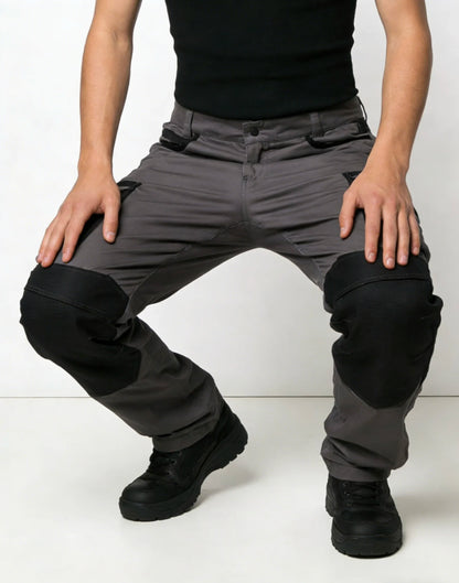 Men's Heavy Duty Work Pants, Non-Stretch Work Trousers with Multi-Function Pockets, Structured Fit, Ideal for Construction