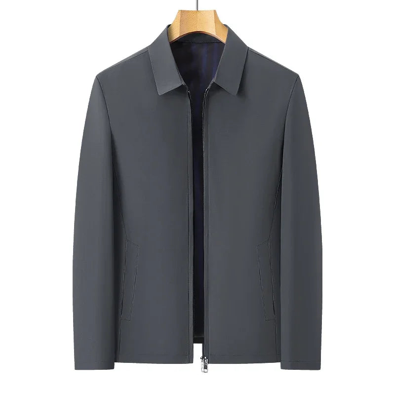 Herr Businessjacka – Smart Casual Kavajtröja med Nedfälld Krage, Vår & Höst, 4 Färger