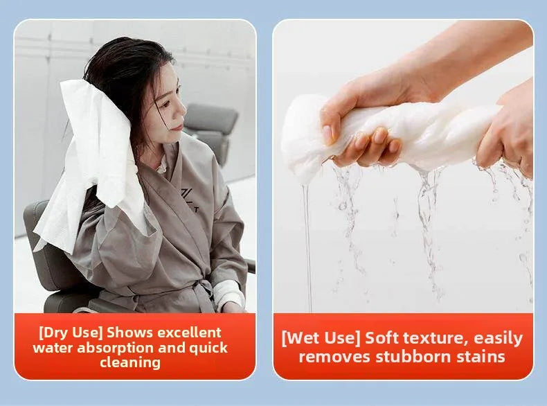 Thickened Large Size Disposable Towel for Face Washing Beauty Salon Foot Bath Towel Soft Absorbent Single Layer Plant Fiber