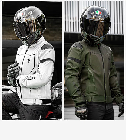 Motorcycle Jacket Summer Breathable Moto Riding Jacket Wear-resistant Motorbike Jacket Detachable protective equipment