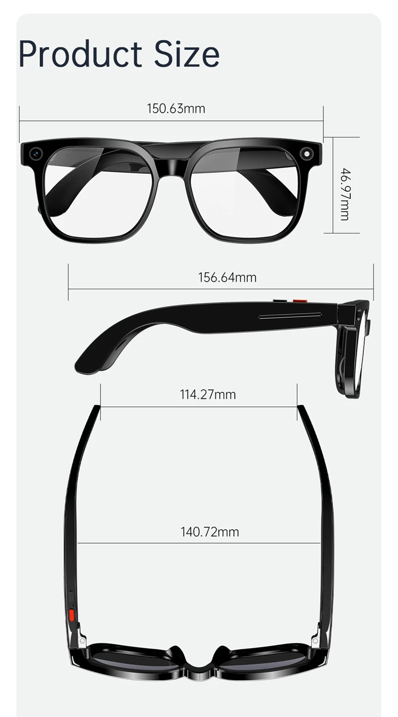 Xiaomi AI Camera Glasses Multi-functional 4K 800MP Photochromic Smart Glasses Anti-shake Shooting Tech With 290mah Large Battery