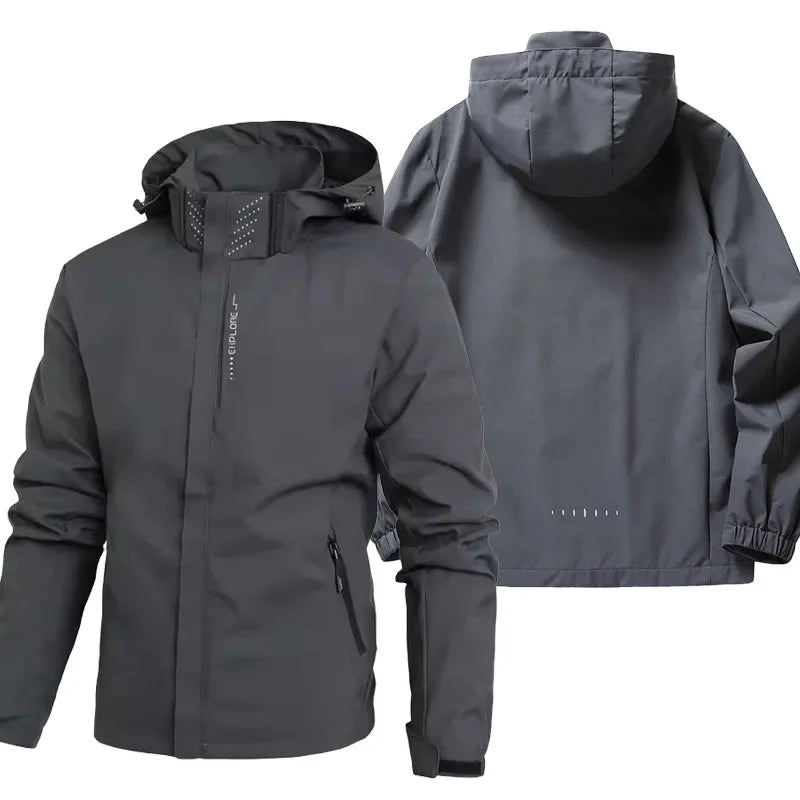 Waterproof Windproof Hooded Jacket For Men Women Outdoor Hiking Coat Spring Autumn Raincoat Custom Logo