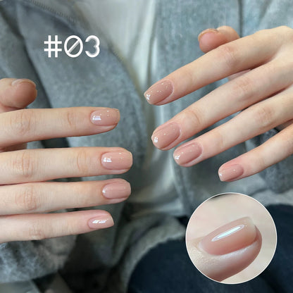 1-24pcs WS Jelly Jade Nude Pink Gel Nail Polish Natural Pink Translucent Color LED UV Gel Soak Off For Home Salon Nail Art DIY