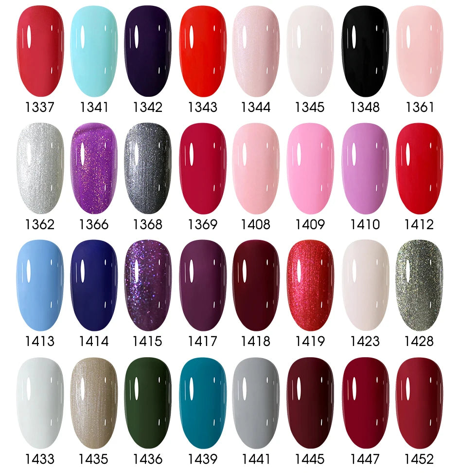 Clou Beaute 12pcs TPO & HEMA FREE Nail Gel Polish Set Red Pink Nude Green Yellow Purple UV Gel Nail Semi Permanent Nail Varnish