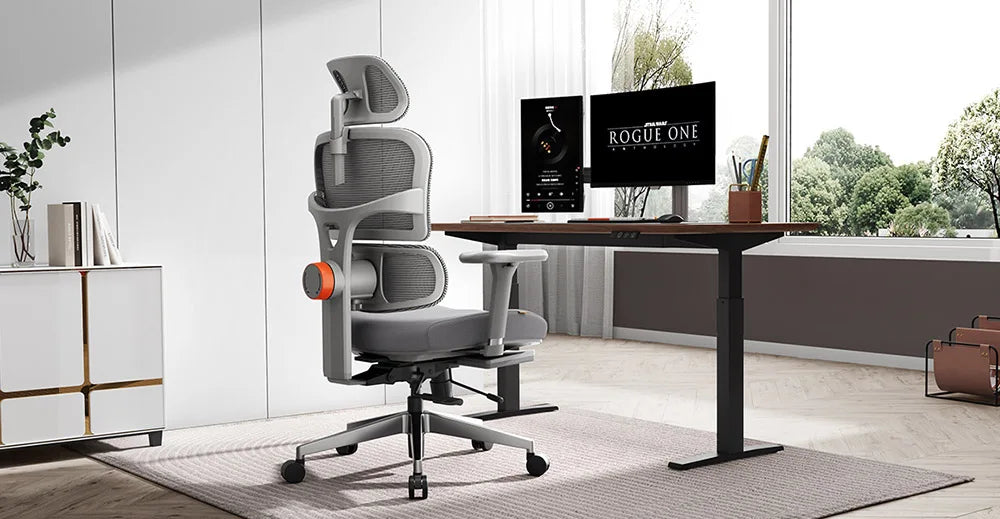 NEWTRAL NT002 Ergonomic Chair with Desktop,Adaptive Lower Back ,Footrest 4 Recline Angle Adjustable Backrest Armrest Headrest