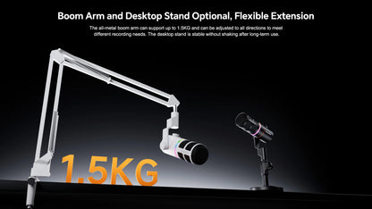 COMICA D10 PRO RGB Cardioid USB/XLR Dynamic Wireless Microphone Gaming Mic Voice Noise Reduction for Streaming Interview Podcast