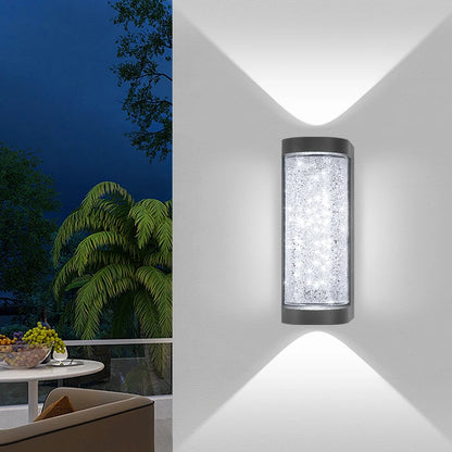 Europeisk Kristall Vägglampa Utomhus – 10W LED, Varmvit/Kallvit, Rund/Fyrkantig, Vattentålig