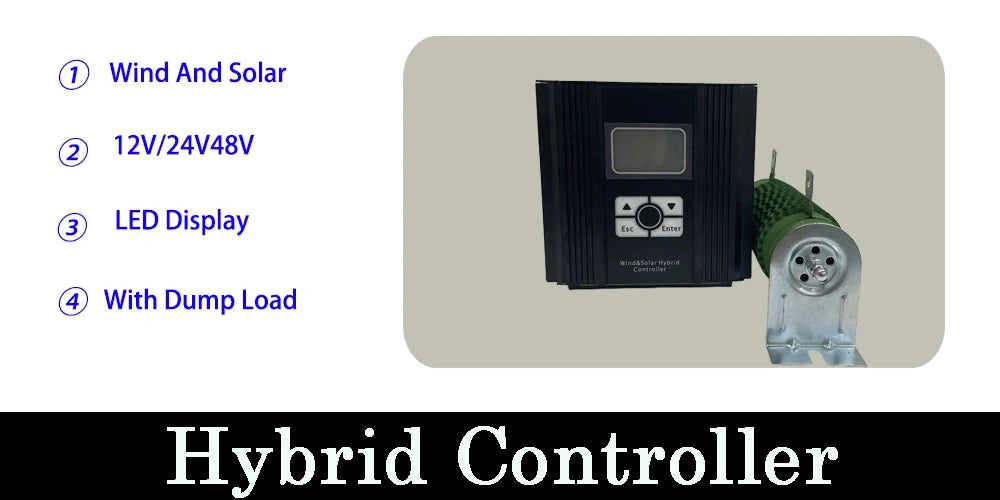 Vertikal Vindturbin 10kW/30kW 12V–220V – Magnetlevitation Kärnlös 2 Blad Nätansluten/Off-Grid Hushåll Båt Gata, 6 Färger