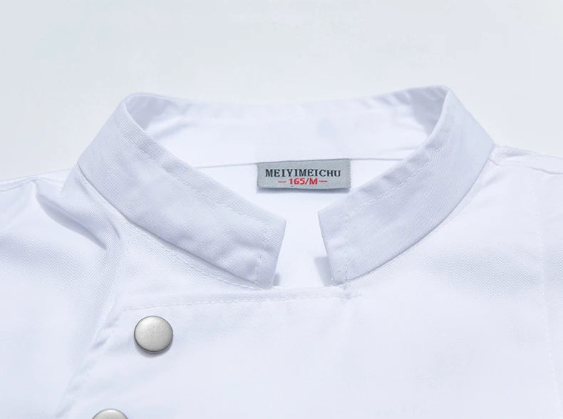 Catering Cooking White Shirt Restaurant Kitchen Chef T-shirt Baker Work Uniform Waiter Hotel Clothes Cook Jacket Cafe Overalls