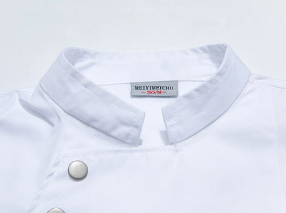 Catering Cooking White Shirt Restaurant Kitchen Chef T-shirt Baker Work Uniform Waiter Hotel Clothes Cook Jacket Cafe Overalls