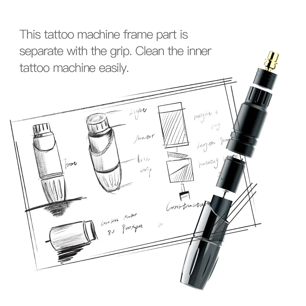 Mast Tour Tattoo Machine Full Kit Permanent Makeup Pen Lightweight Design for Eyebrow & Lip Art Makeup with MAST Pro Cartridge