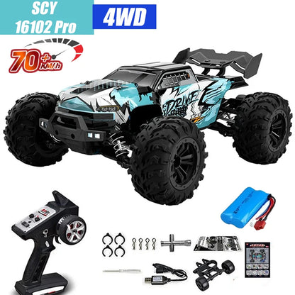 MJX VS RC Car SCY 16101 16102 PRO 4WD 70Km/h 1/16 High Speed Drift Monster Off-road Remote Control Vehicle Electric Crawler