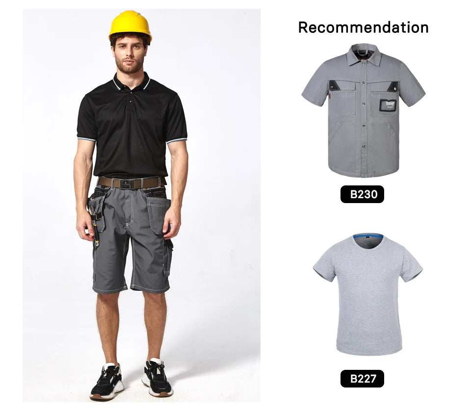 Men's durable multi-pocket work pants cargo work shorts workwear for Men