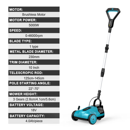 Gisam elektrisk gräsklippare 46000RPM 5000W sladdlös grästrimmer