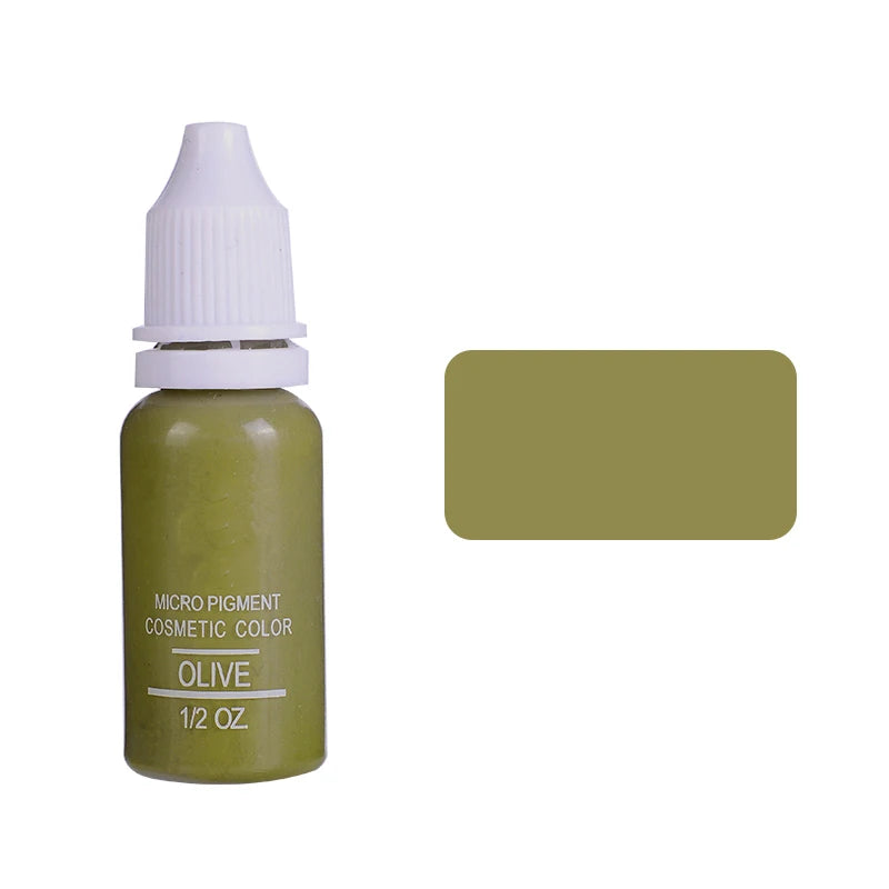 15ml Permanent Makeup Color Natural Eyebrow Dye Plant Tattoo Ink Microblading Pigments For Tattoos Eyebrow Lips Eyelash Set