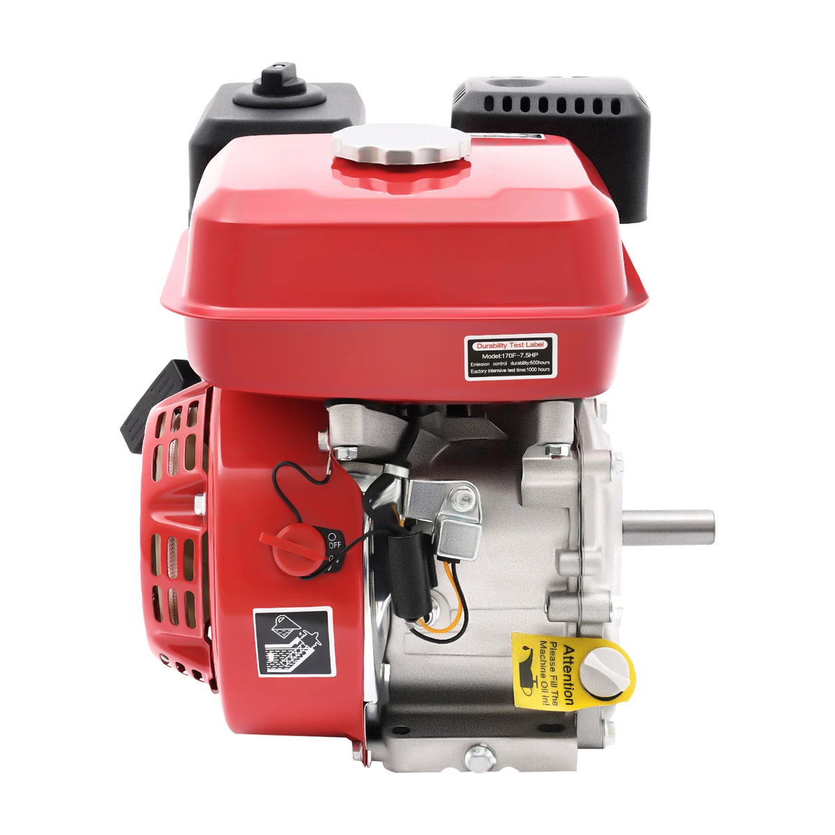 212cc 4,0kW 7,5hk luftkyld bensinmotor, 3600 varv/min snörnstart bensinmotor