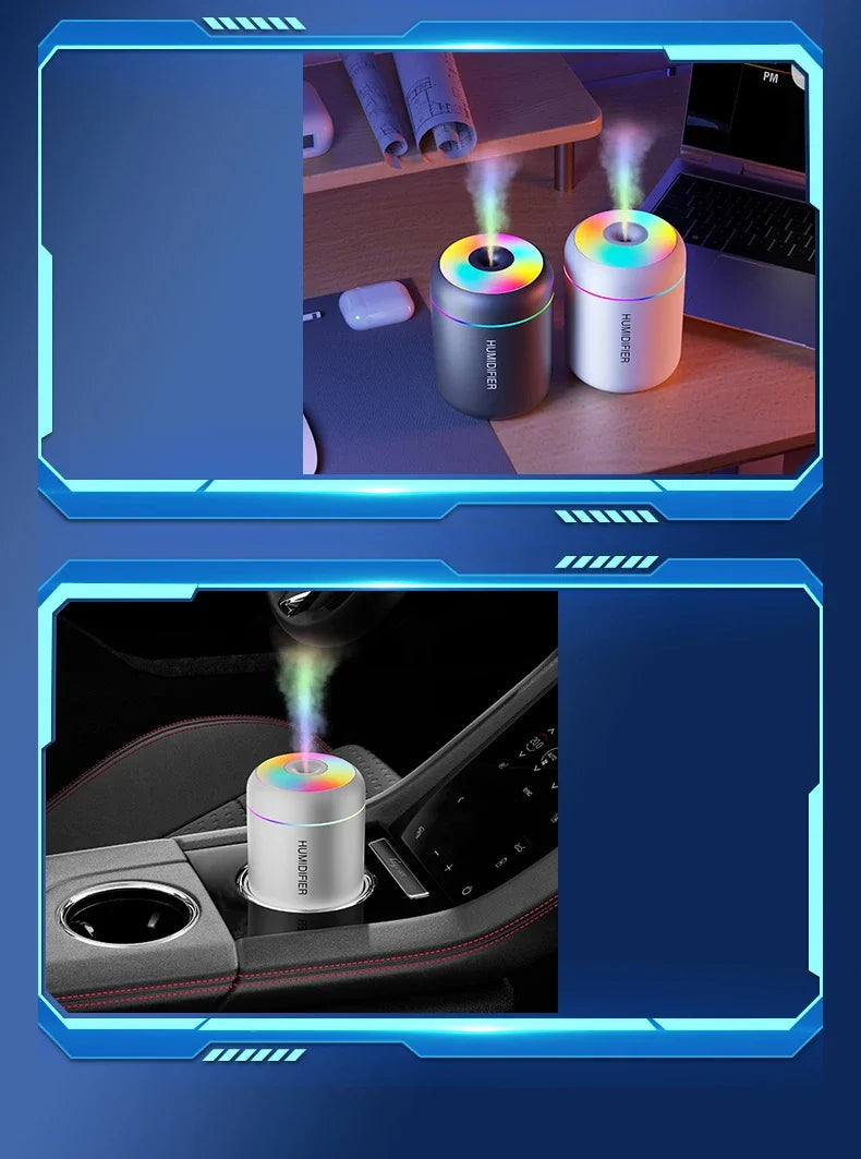 Mini luftfuktare USB elektrisk 180 ml aromadiffusor för hem och bil