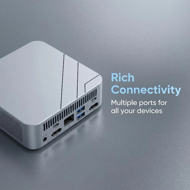2026 NEW Portable Mini Computer Intel Core N150 with 1TB/2TB SSD, RAM, Versatile Ports for Gaming, Office Study.