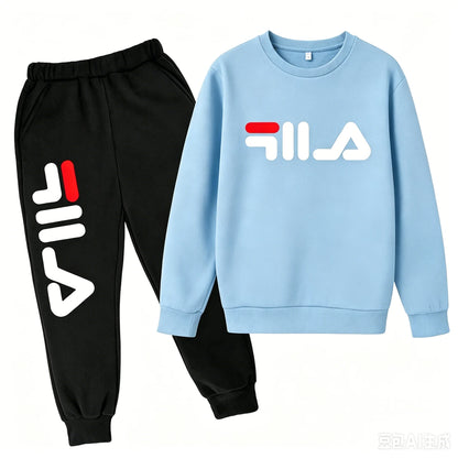 2025 Spring and Autumn Children's Boys and Girls Casual Sports Top + Pants 2-piece Girl Suit 3-14 Years Old Outdoor Jogging Suit