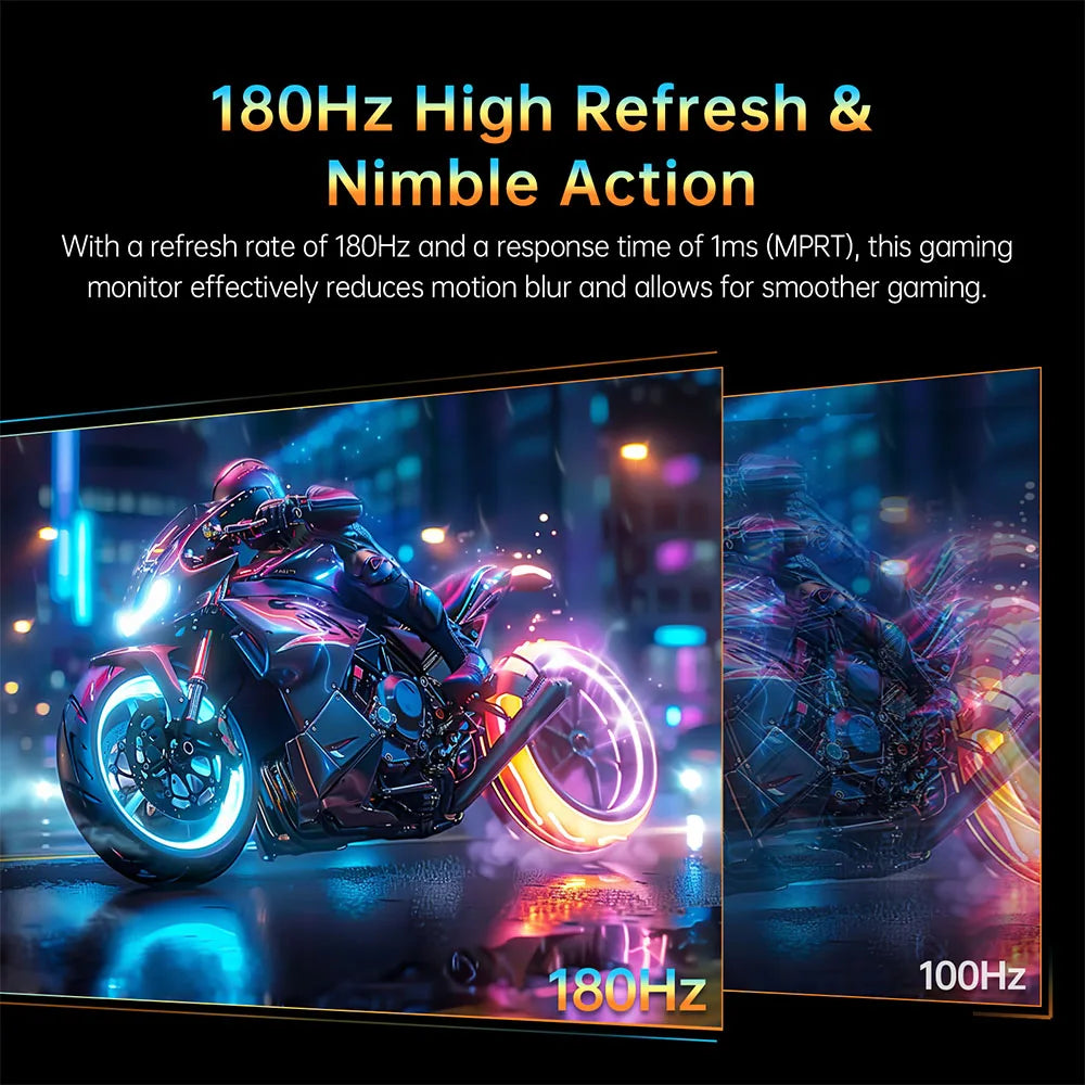 KTC 32' 1500R Curved Gaming Monitor H32S17(Hot), 2560x1440 QHD 180Hz, 16:9 ELED 99% SRGB HDR10, 1ms MPRT Response Time, Compatible with FreeSync and G-SYNC, USB HDMI 2.0 2xDP 1.4 Audio Out, Flexible Adjustment with Sturdy Tri