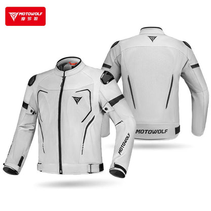 Motowolf Man Jacket Summer Motorcycle Jacket Breathable Motocross Jacket CE Certified Armor Protection Anti Fall Moto Clothing