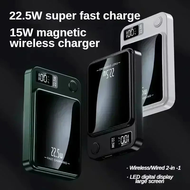 Lenovo Magnetic Power Bank 50000mAh Wireless Charger Super Fast Charging for Magsafe External Battery For iPhone 17/16/15/14/13