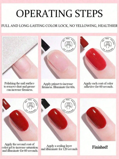 XEIJAYI 1Pc 15ML 13Colors to Choose From Pure Nail Polish Gel Nail Add Semi-Permanent Soak Off UV LED Construction Gel Varnish