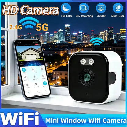 2.4/5GHz WiFi 3MP 1080P HD Night Vision Paste Mount Security Camera Indoor Phone Remote Home Surveillance Safety Monitoring