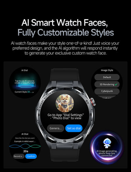 2026 New AI Health Care Accurate Detection ECG Smart Watch Blood Pressure lipids Uric Acid Analysis Bluetooth Call Smart Watches