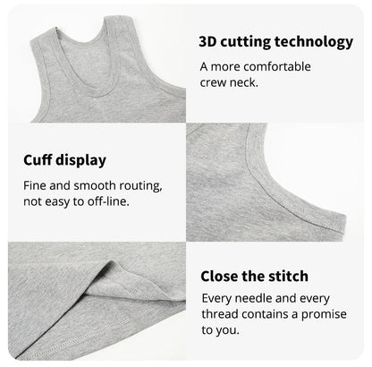 1/3/5 pcs Men's Cotton Sleeveless Thin Vest Young Men's Wide-shouldered Sports Fitness Slim Vest Thin Joker Tight Vest Breathabl