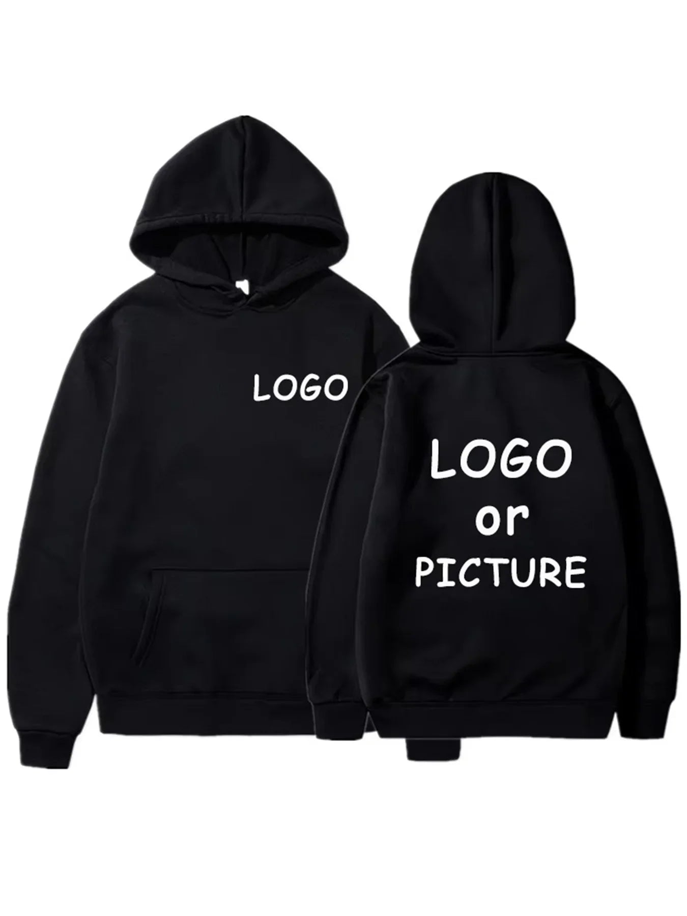 Hoodie Eget Logotyp & Tryck – Enfärgad | Reklamkläder & Streetwear