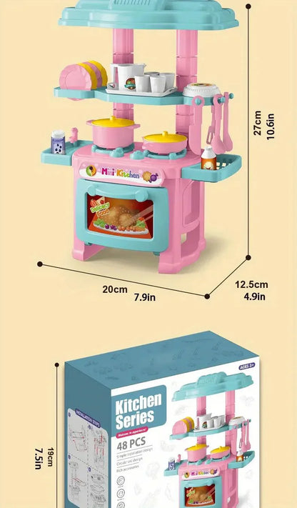 Mini köksbänk lekset DIY simulerad mat servis lekstuga rollspel