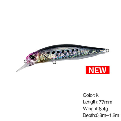 Minnow Fishing Lure Wobbler Rozante 77SP Long Cast Hover Swaying Lure Jerkbait Artificial Bait Culter 77mm/63mm Alburnus Bait