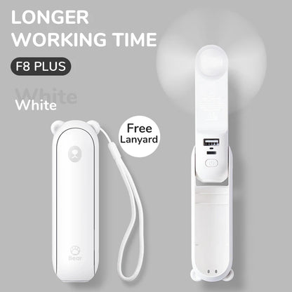 JISULIFE Handhållen Fläkt 3-i-1 – Ficklampa & Powerbank, F8 (2000mAh) / F8X (4500mAh), 7 Färger