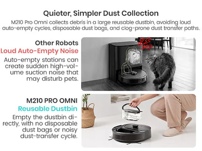 Lefant M265 Wet and Dry Robot Vacuum Cleaner, 20000Pa, Self Cleaning Wet Roller, Clean Water Wash, Laser dToF, Anti-Tangle, WiFi 2.4G/5G/Alexa/APP